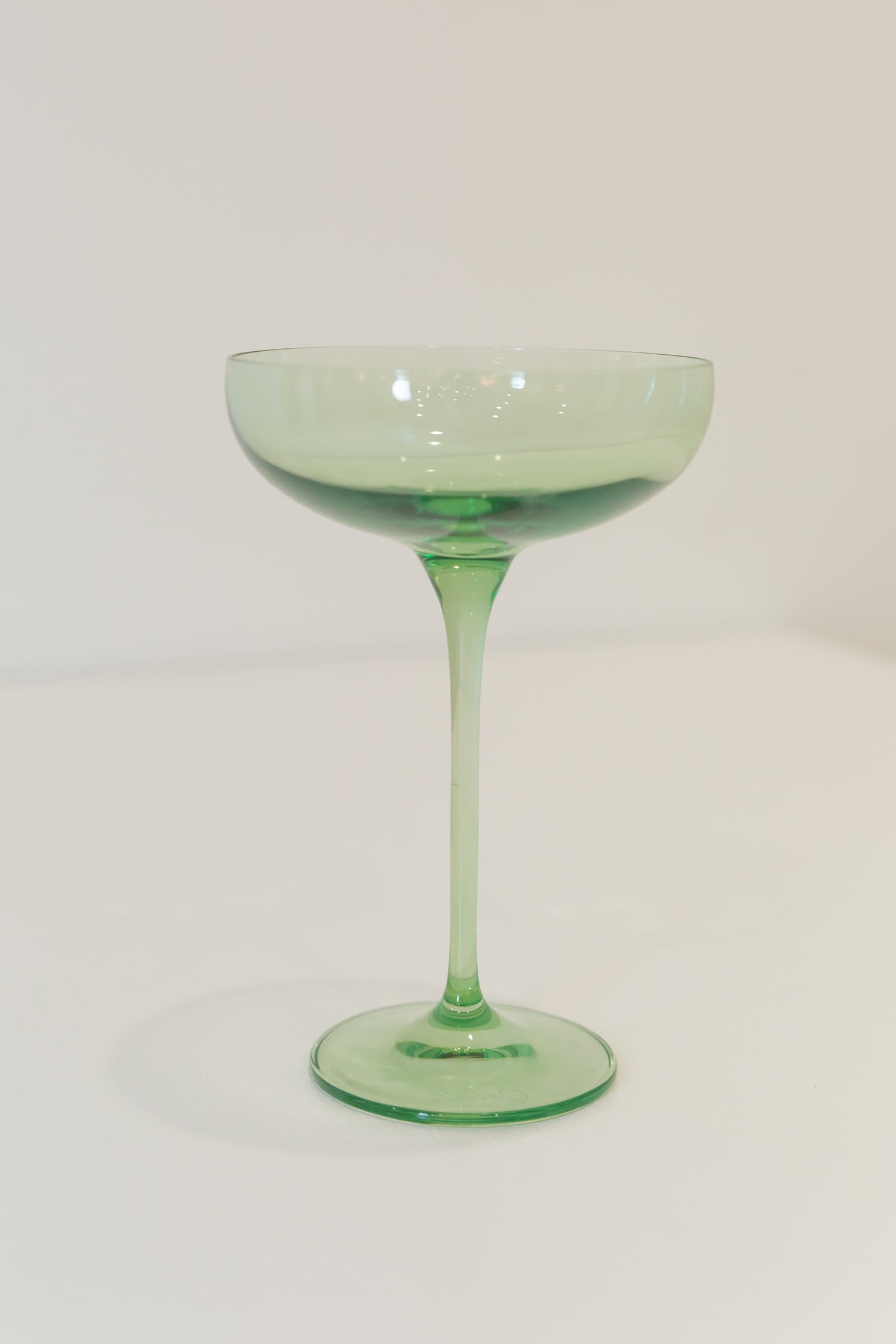 Estelle Colored Champagne Coupe Stemware - Set of 6 {Mint Green}