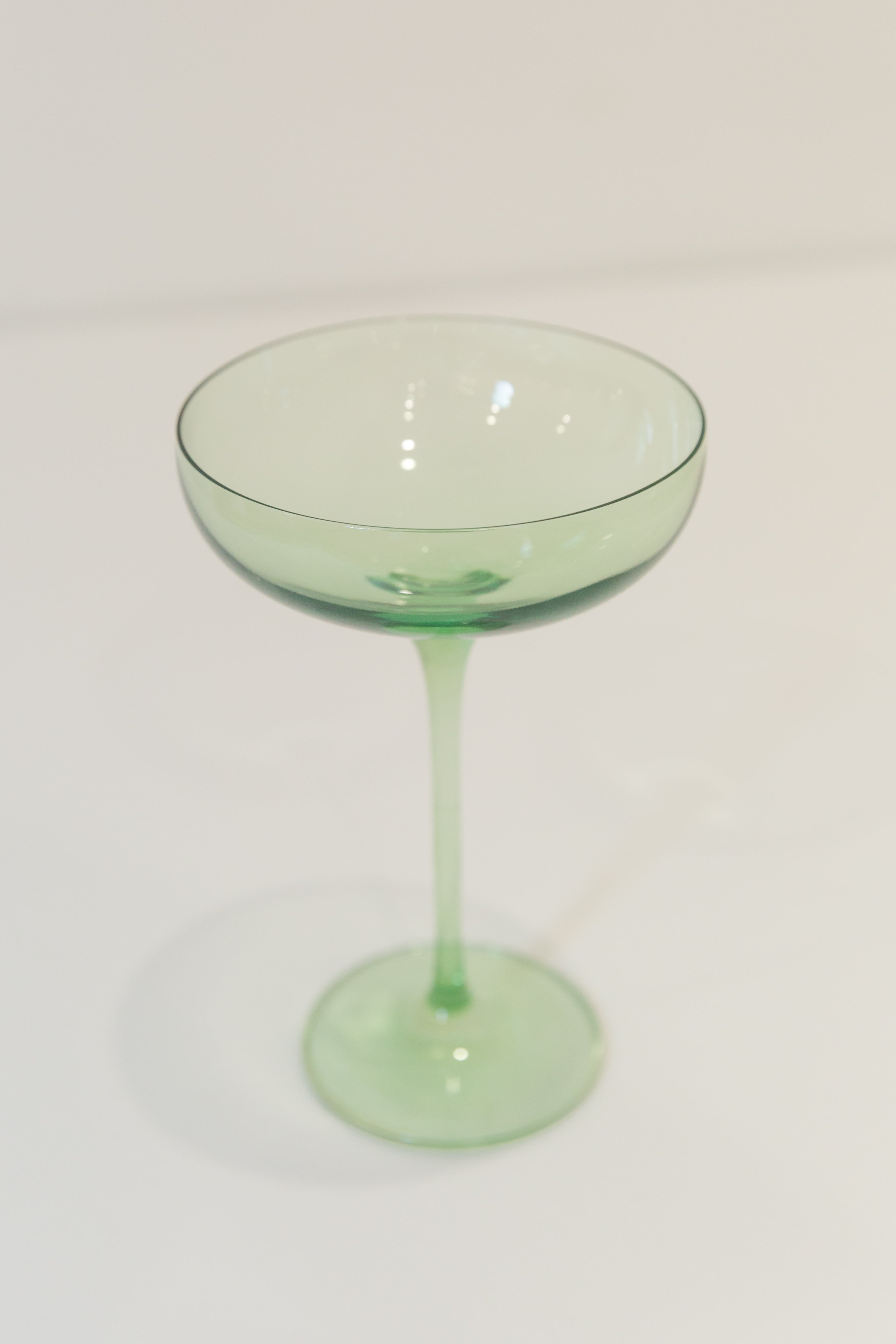 Estelle Colored Champagne Coupe Stemware - Set of 6 {Mint Green}