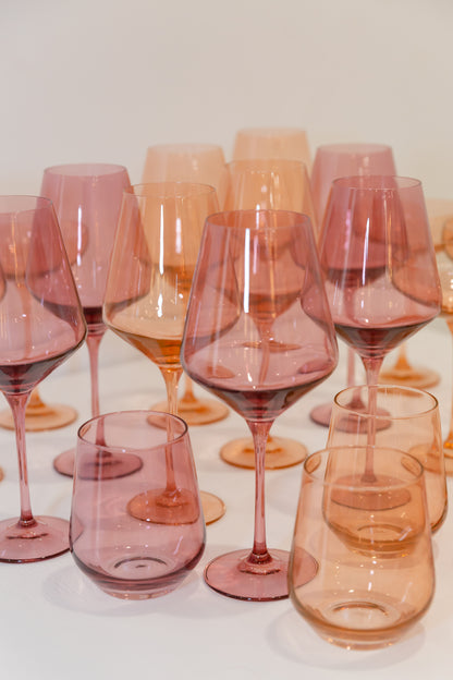 Estelle Colored Wine Stemware - Set of 6 {Rose}