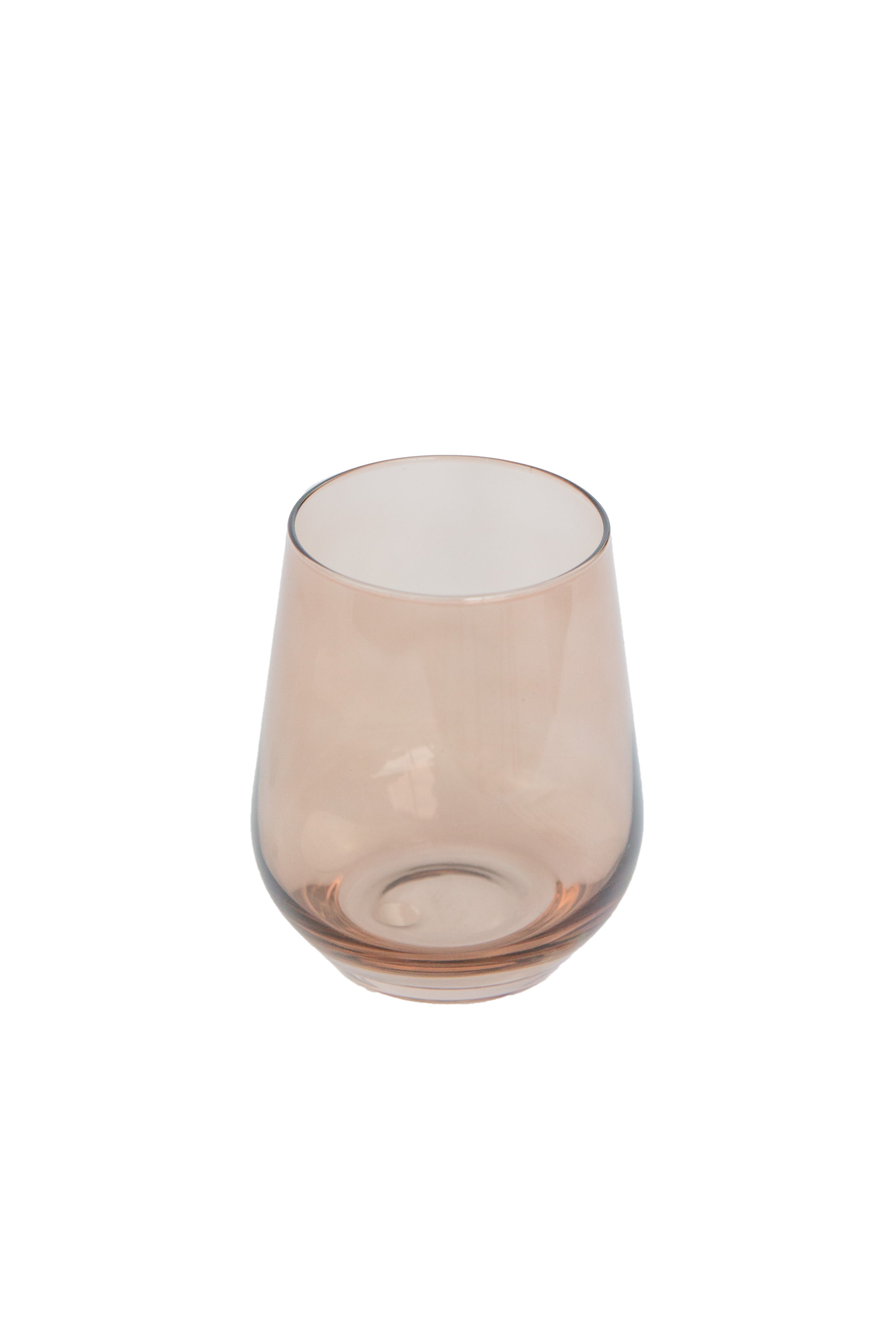 Estelle Colored Wine Stemless - Set of 2 {Amber Smoke}