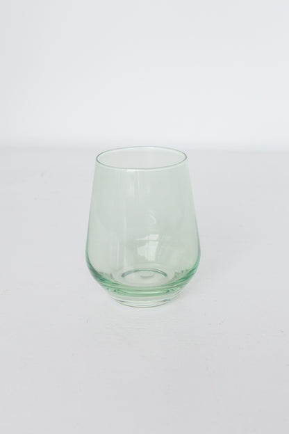 Estelle Colored Wine Stemless - Set of 2 {Mint Green}