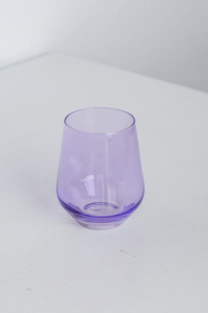 Estelle Colored Wine Stemless - Set of 6 {Lavender}