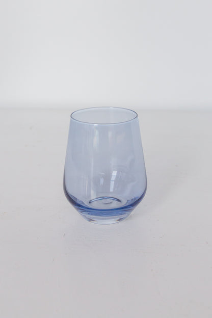 Estelle Colored Wine Stemless - Set of 2 {Cobalt Blue}