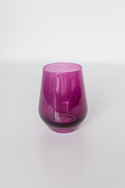 Estelle Colored Wine Stemless - Set of 2 {Amethyst}