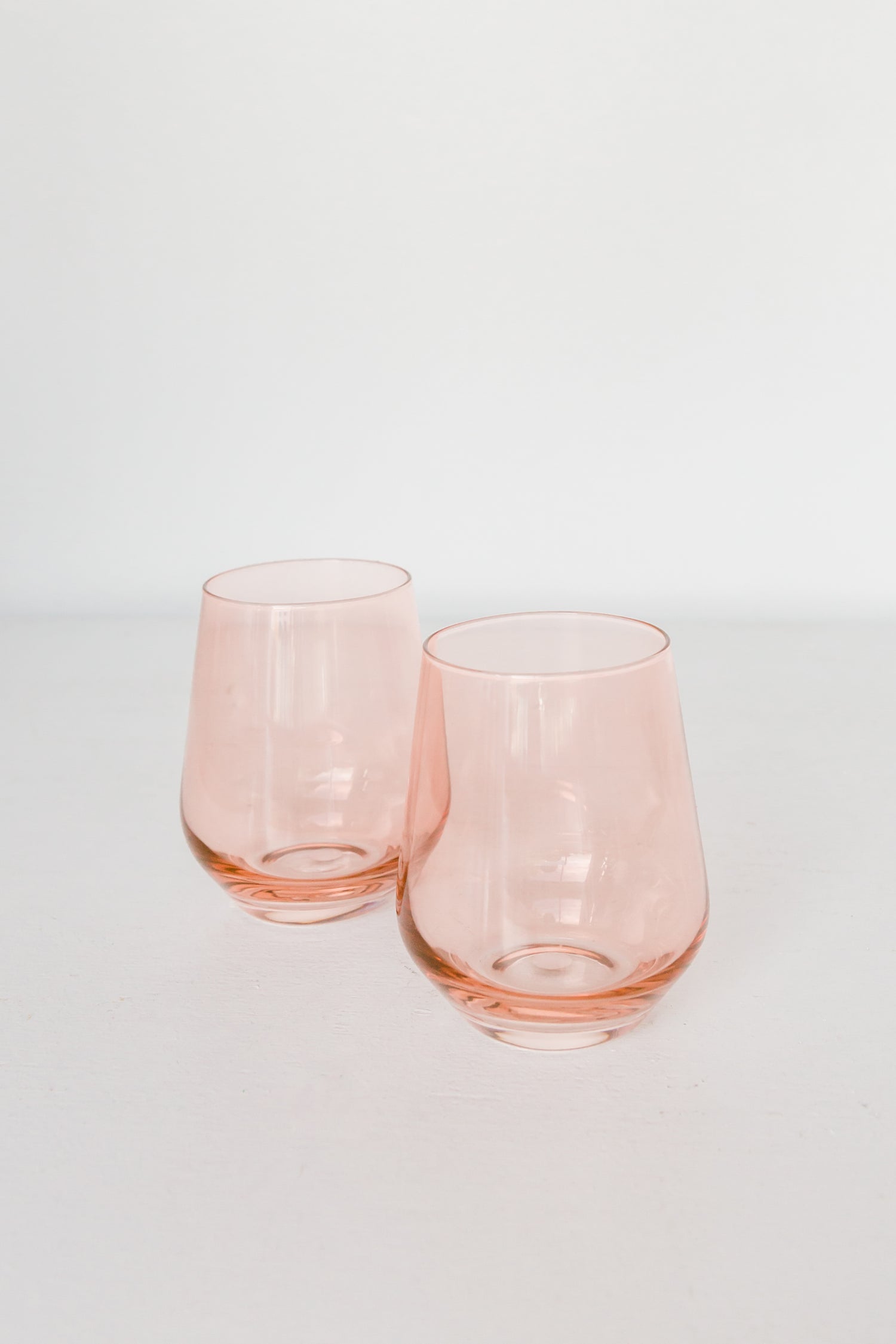 Estelle Colored Wine Stemless - Set of 2 {Blush Pink}