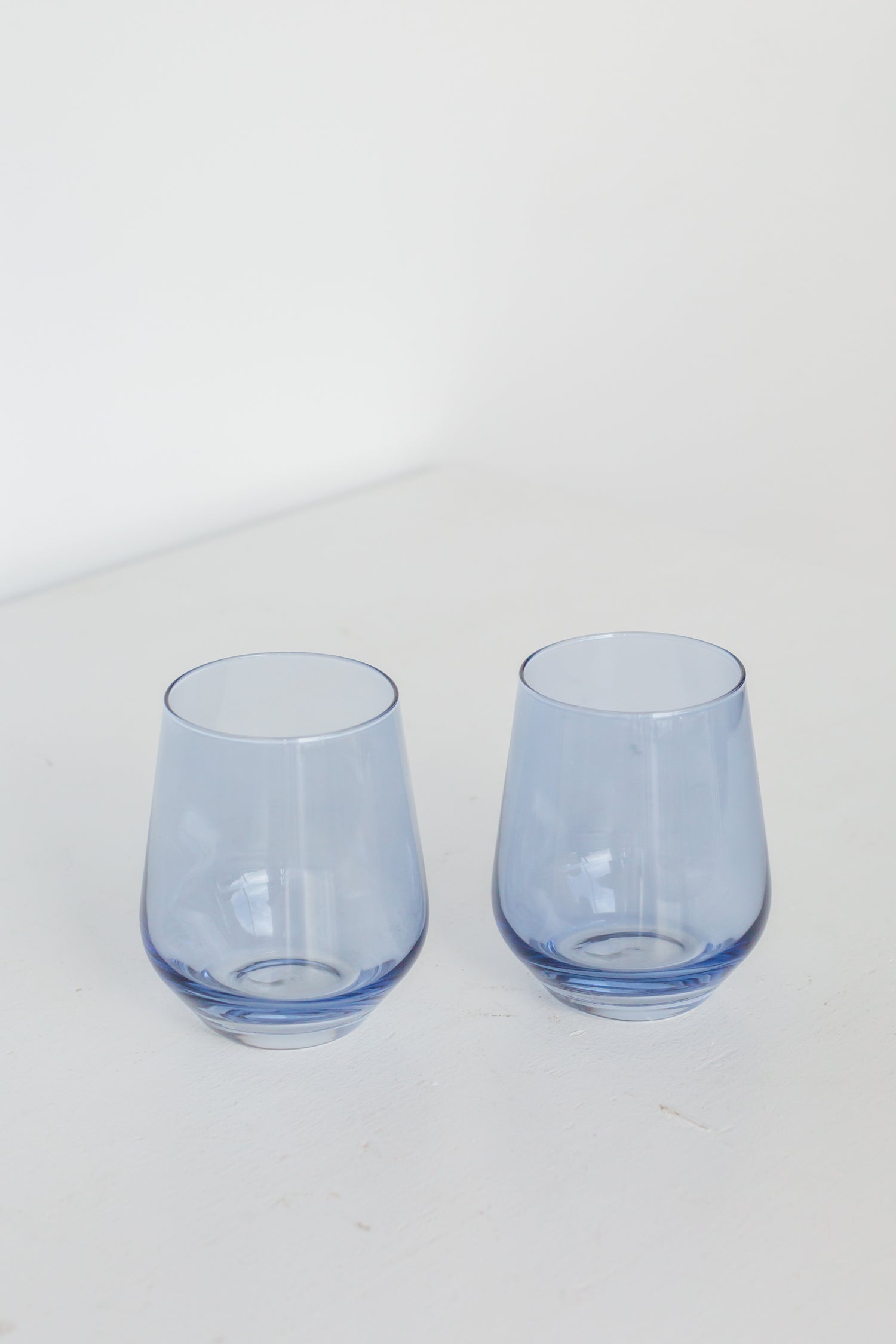 Estelle Colored Wine Stemless - Set of 2 {Cobalt Blue}