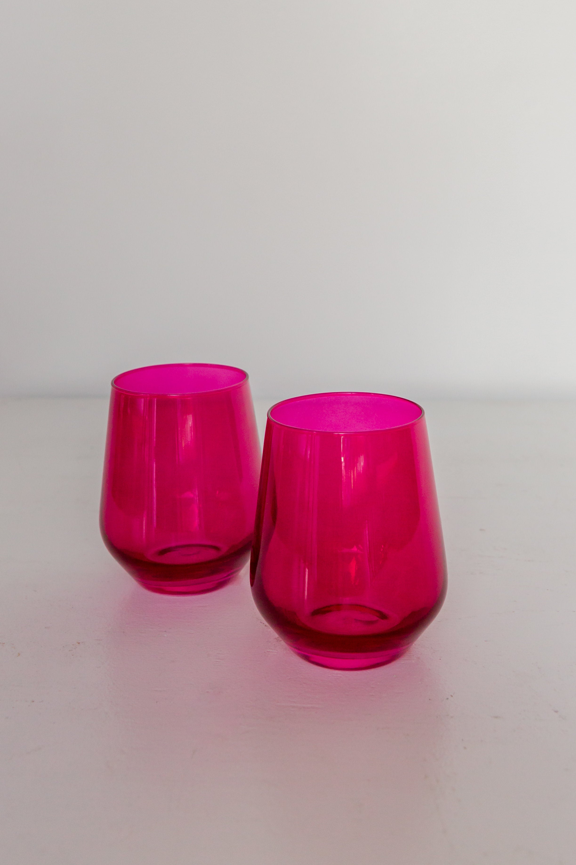 Estelle Colored Wine Stemless - Set of 2 {Viva Magenta (Our Fuchsia)}