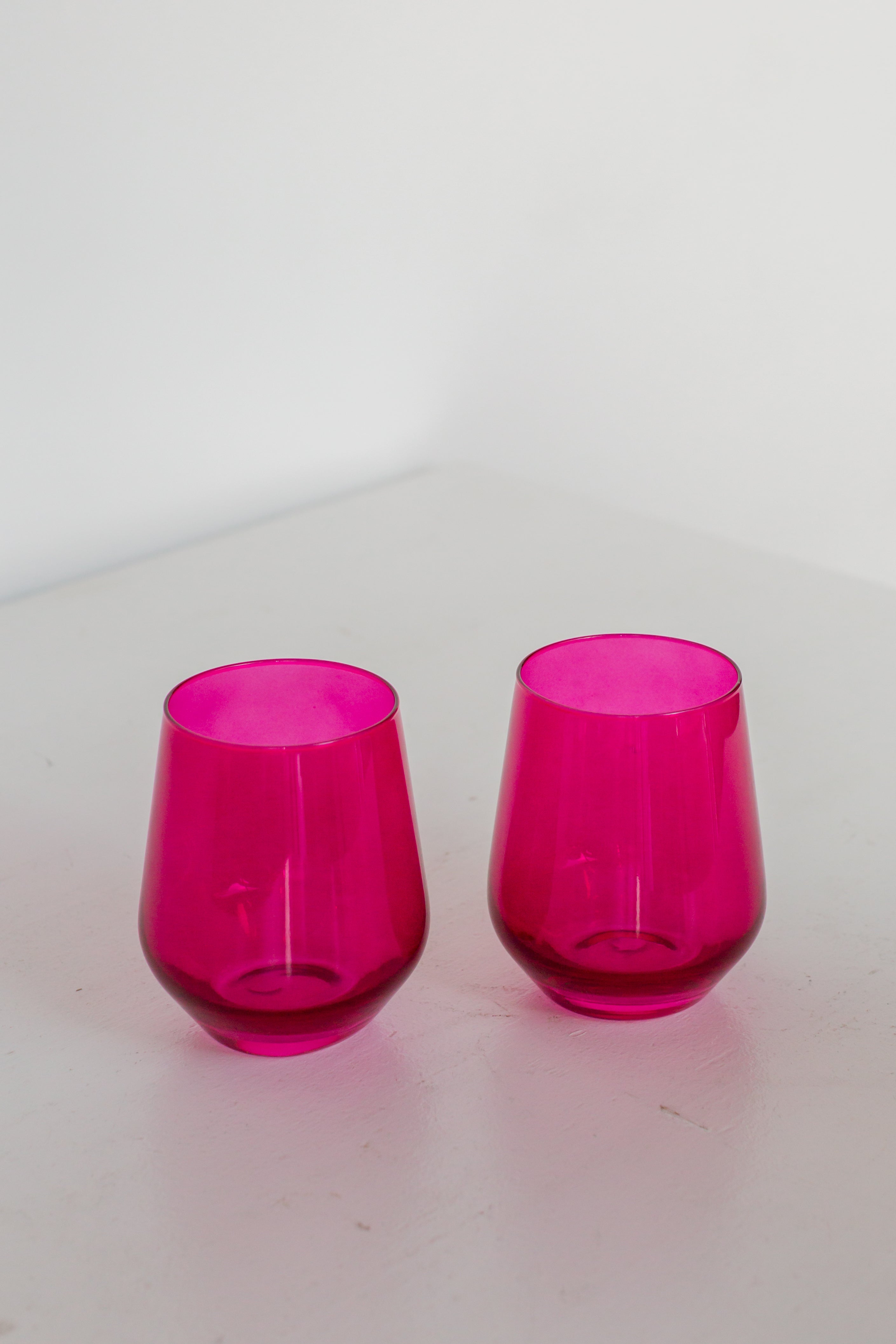 Estelle Colored Wine Stemless - Set of 2 {Viva Magenta (Our Fuchsia)}