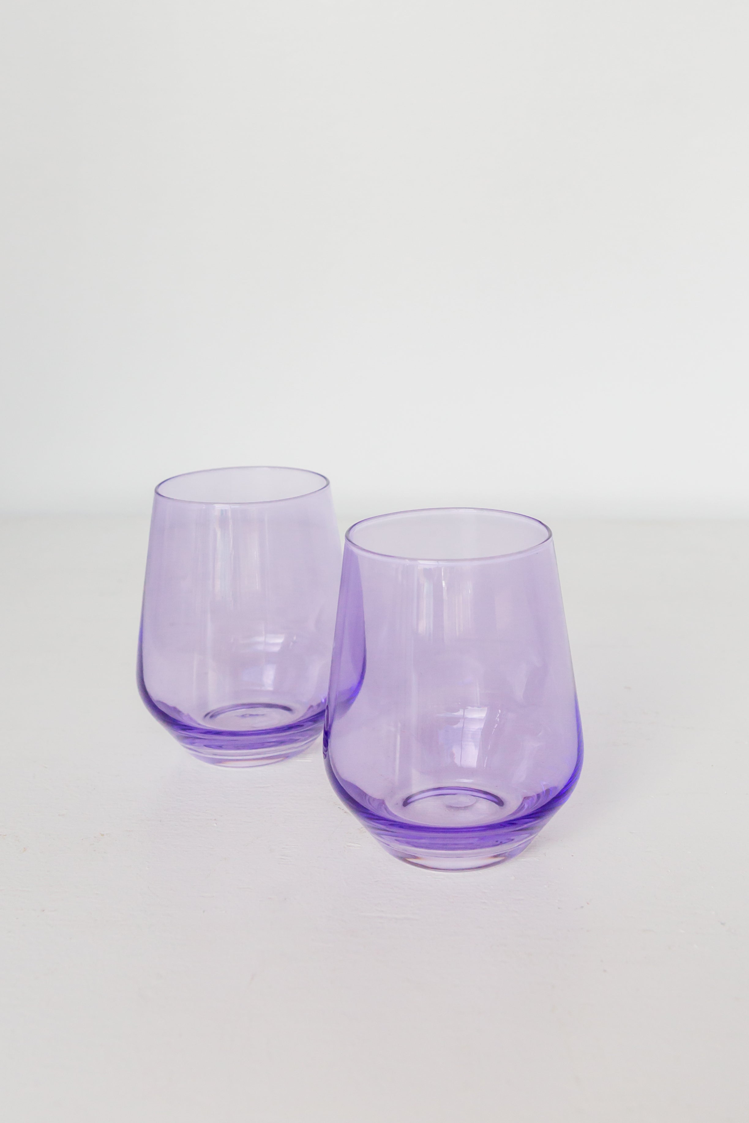 Estelle Colored Wine Stemless - Set of 6 {Lavender}