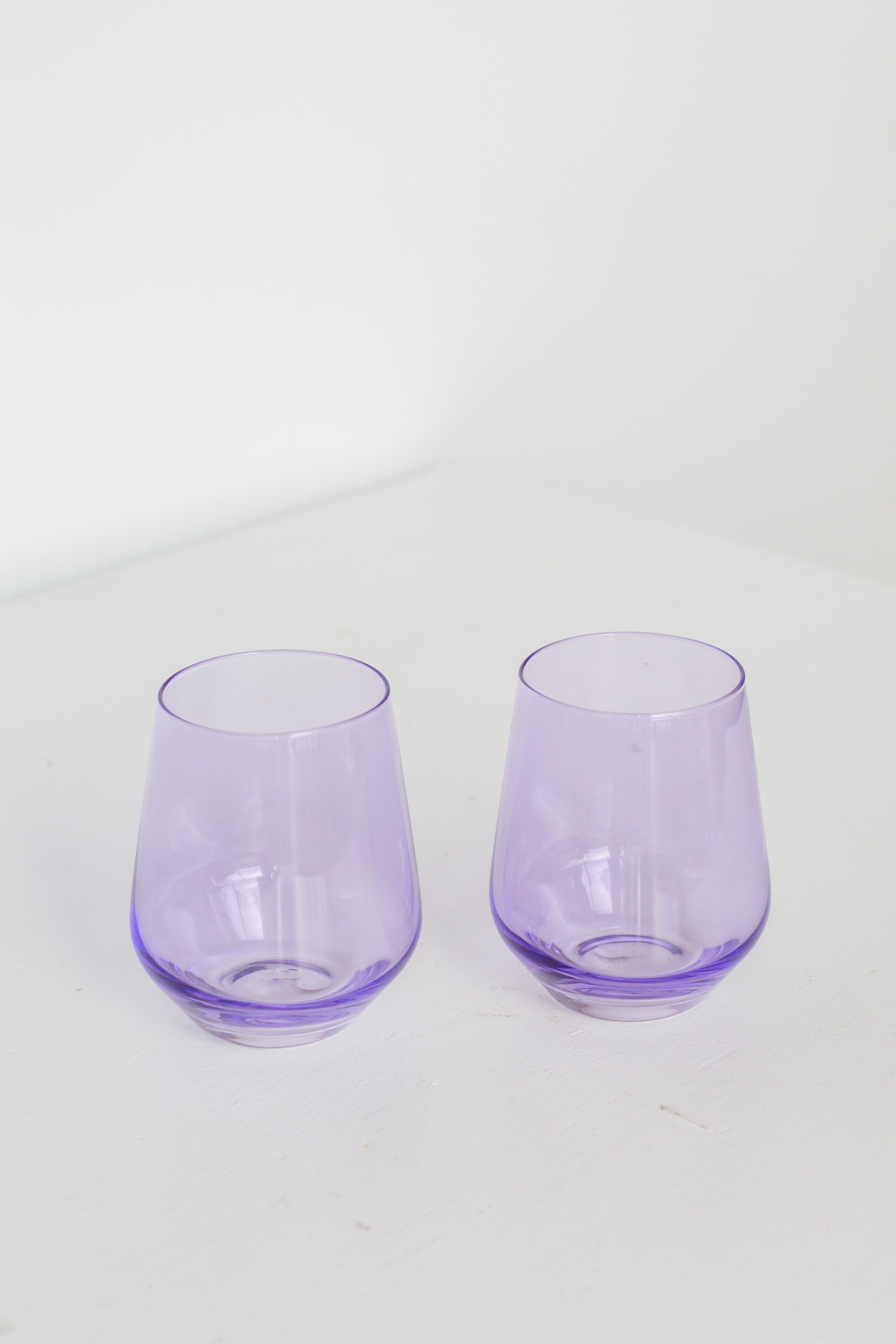 Estelle Colored Wine Stemless - Set of 2 {Lavender}