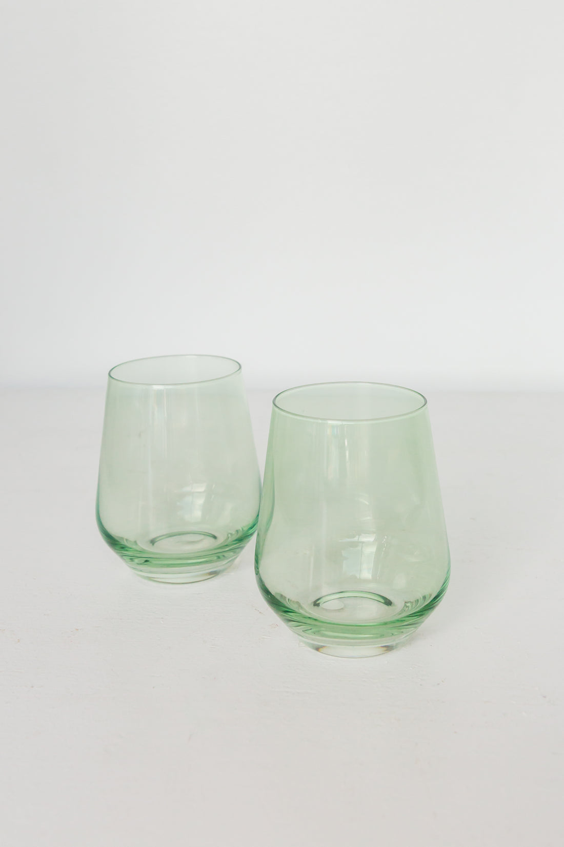 Estelle Colored Wine Stemless - Set of 2 {Mint Green}