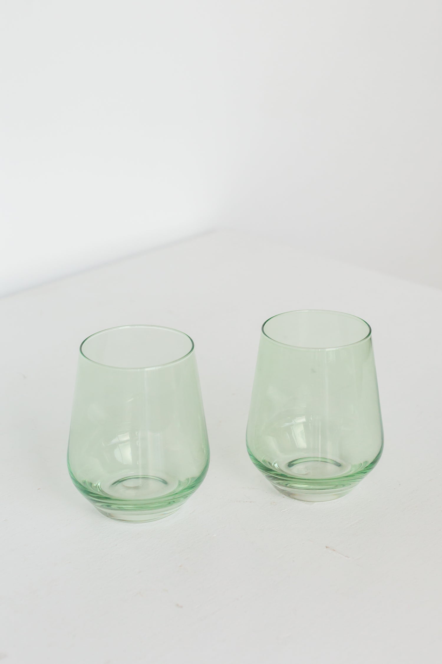 Estelle Colored Wine Stemless - Set of 2 {Mint Green}