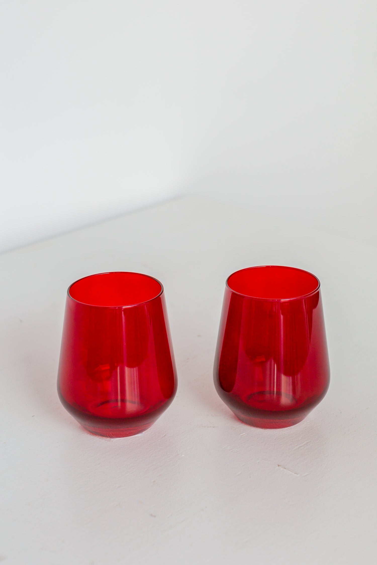 Estelle Colored Wine Stemless - Set of 6 {Red}