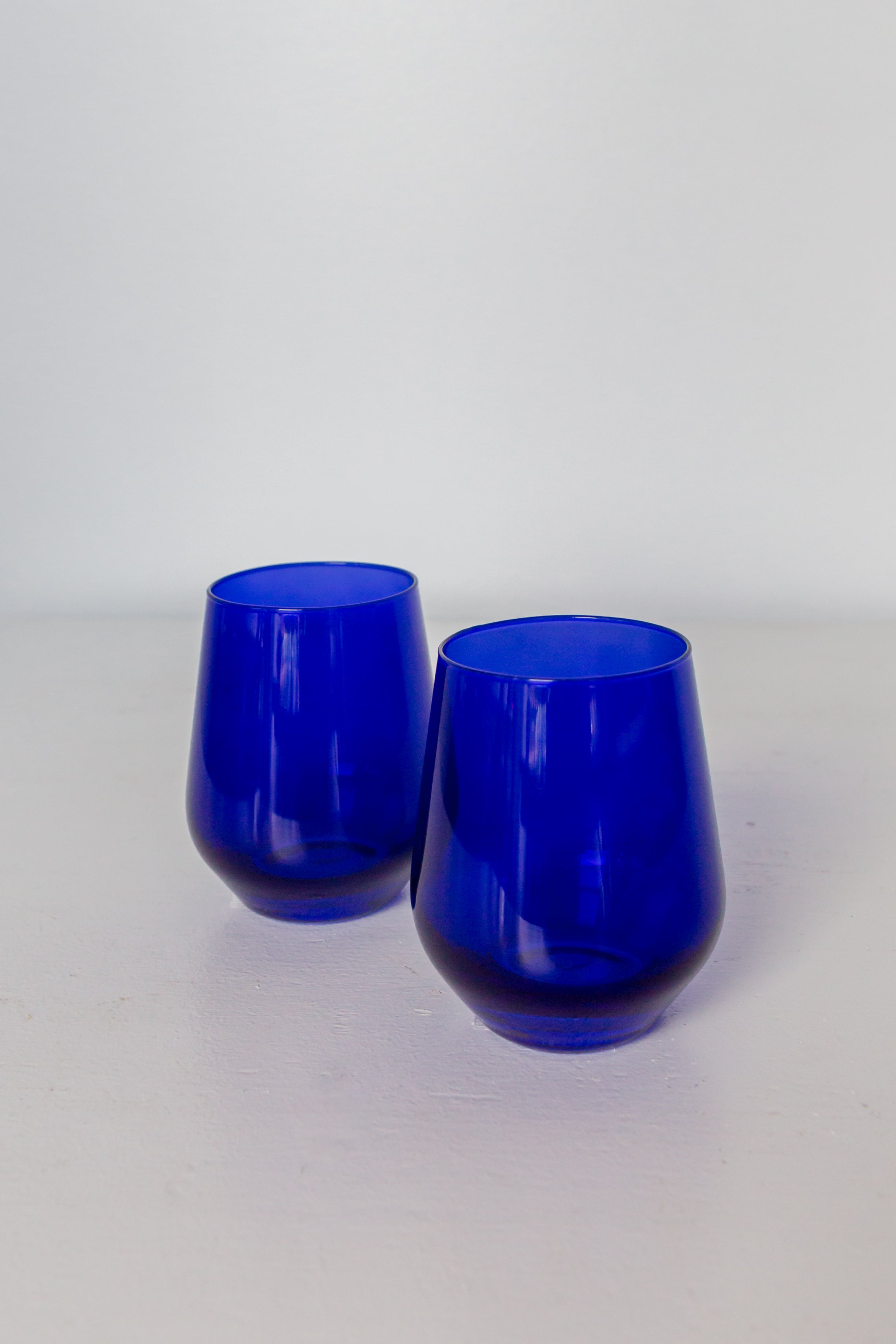 Estelle Colored Wine Stemless - Set of 2 {Royal Blue}