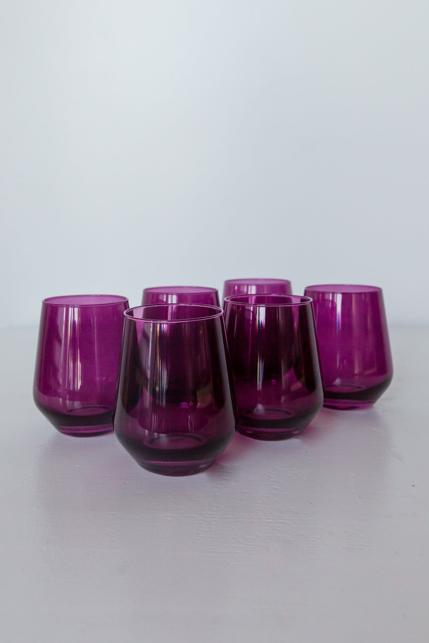 Estelle Colored Wine Stemless - Set of 6 {Amethyst}