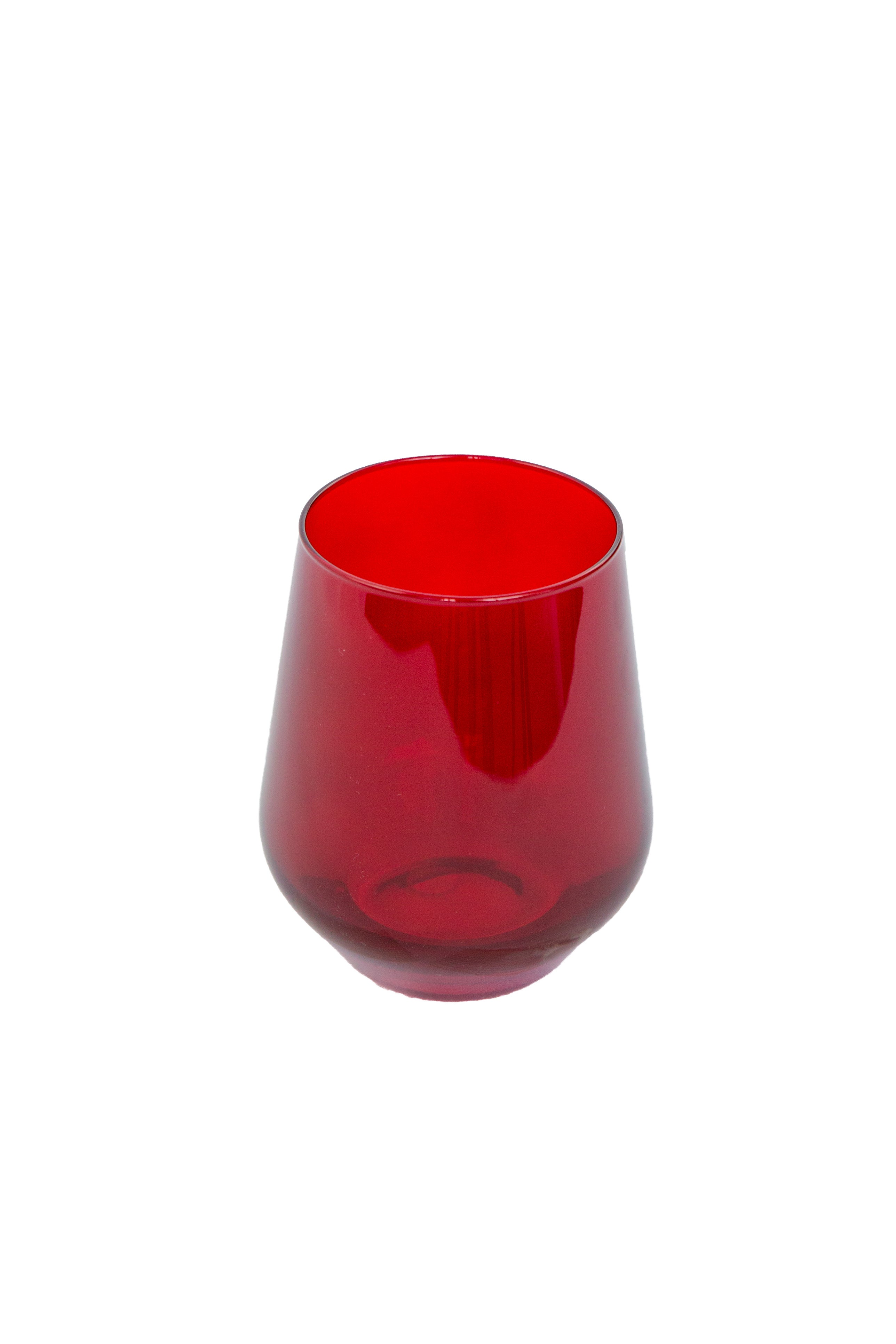 Estelle Colored Wine Stemless - Set of 2 {Red}