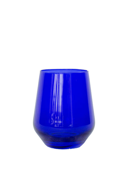 Estelle Colored Wine Stemless - Set of 2 {Royal Blue}