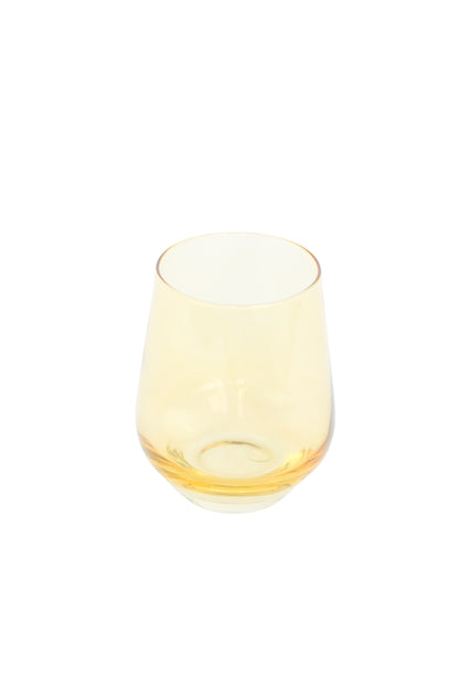 Estelle Colored Wine Stemless - Set of 2 {Yellow}