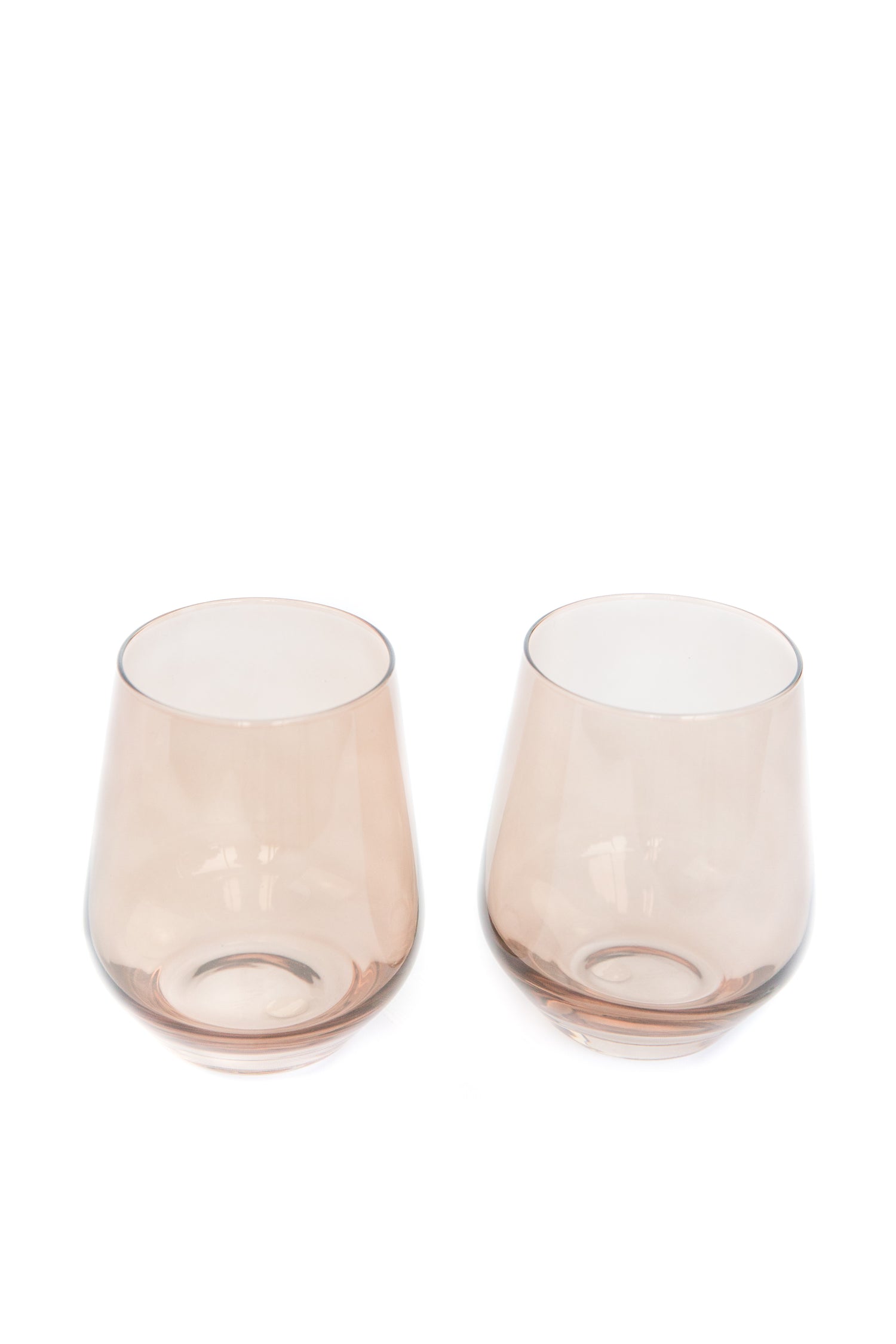 Estelle Colored Wine Stemless - Set of 2 {Amber Smoke}