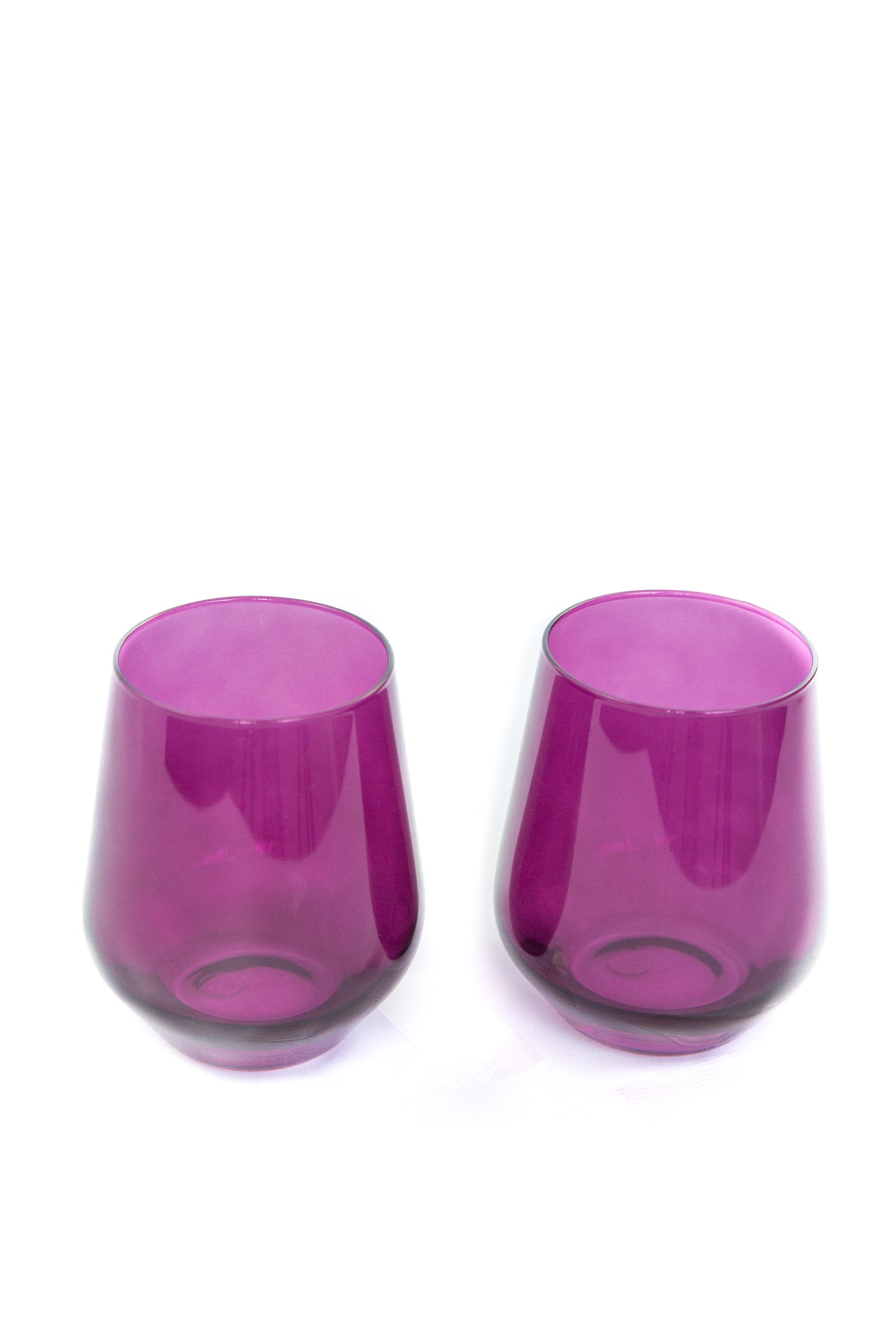 Estelle Colored Wine Stemless - Set of 2 {Amethyst}