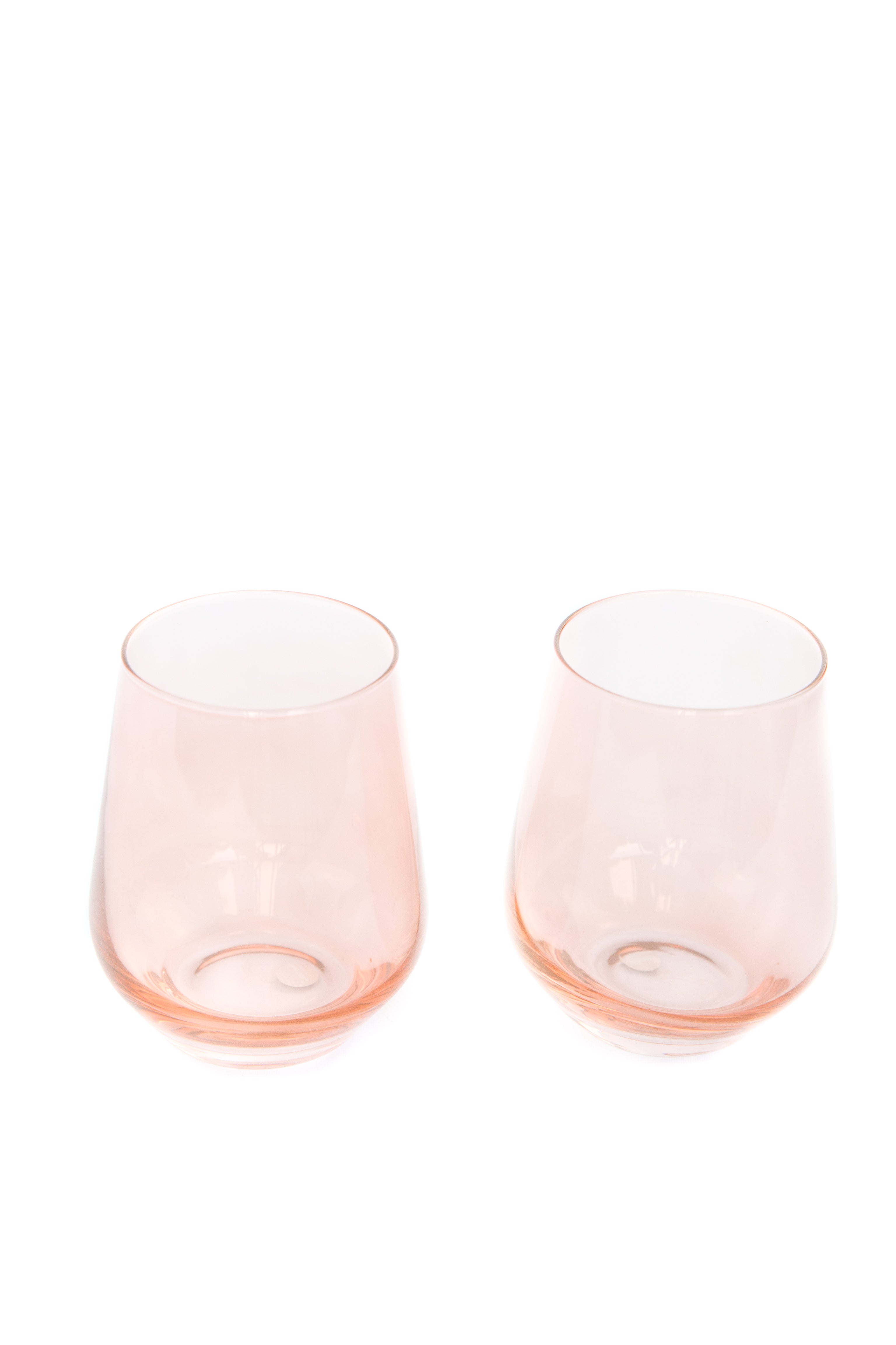 Estelle Colored Wine Stemless - Set of 6 {Blush Pink}