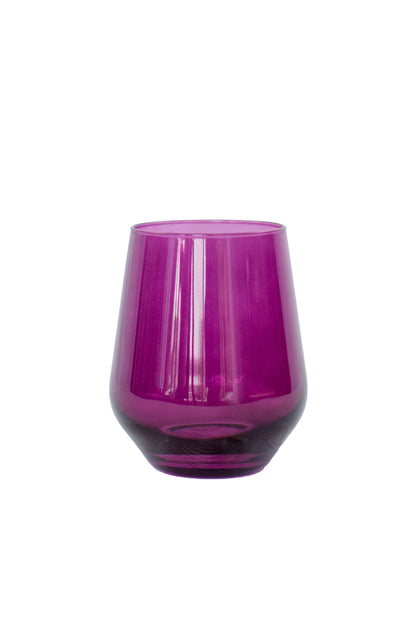 Estelle Colored Wine Stemless - Set of 2 {Amethyst}