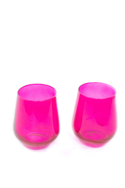 Estelle Colored Wine Stemless - Set of 6 {Viva Magenta (Our Fuchsia)}