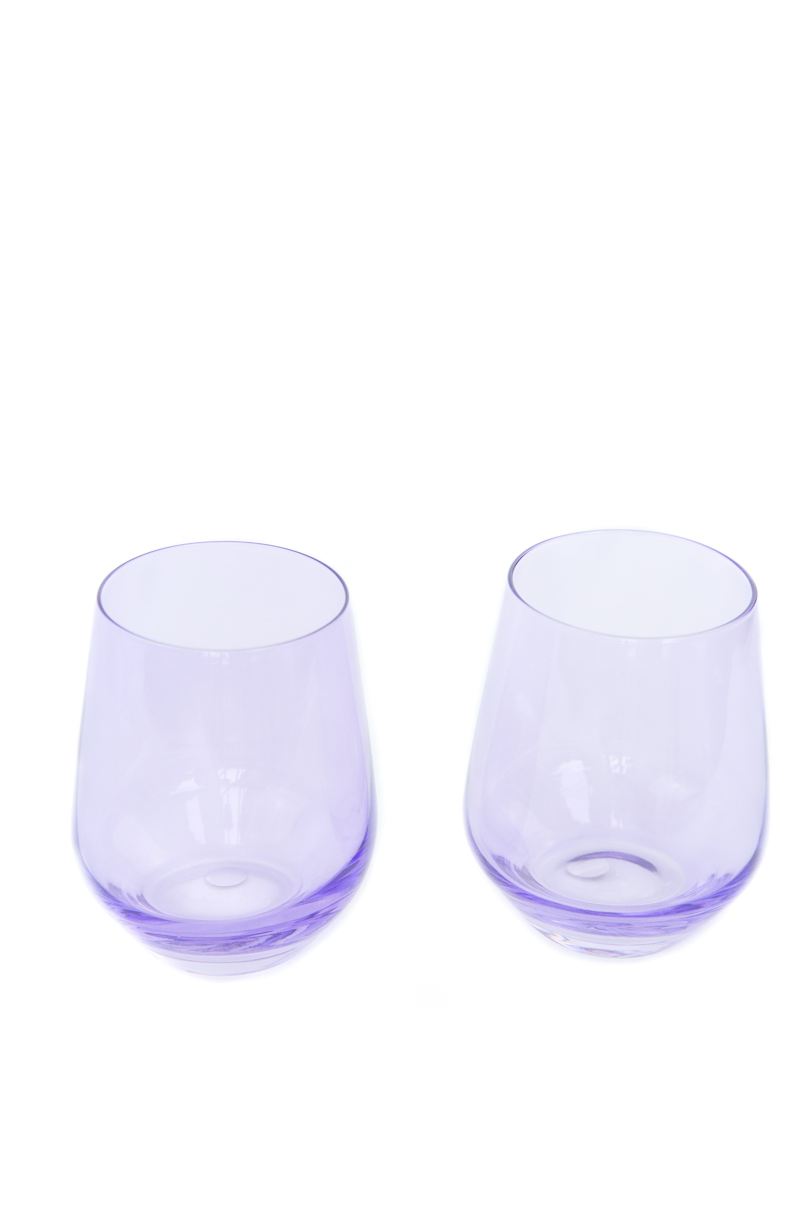 Estelle Colored Wine Stemless - Set of 6 {Lavender}