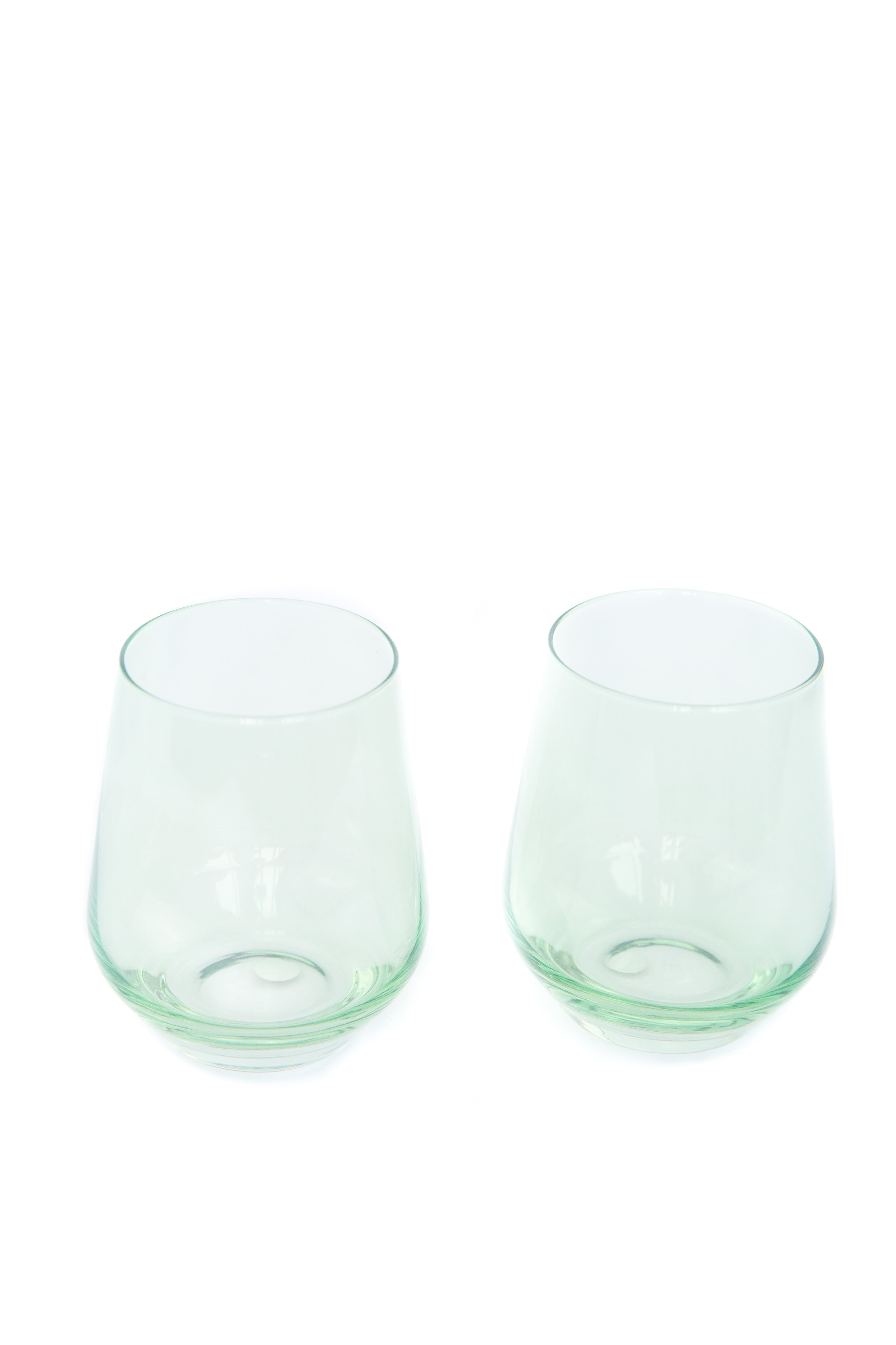 Estelle Colored Wine Stemless - Set of 2 {Mint Green}