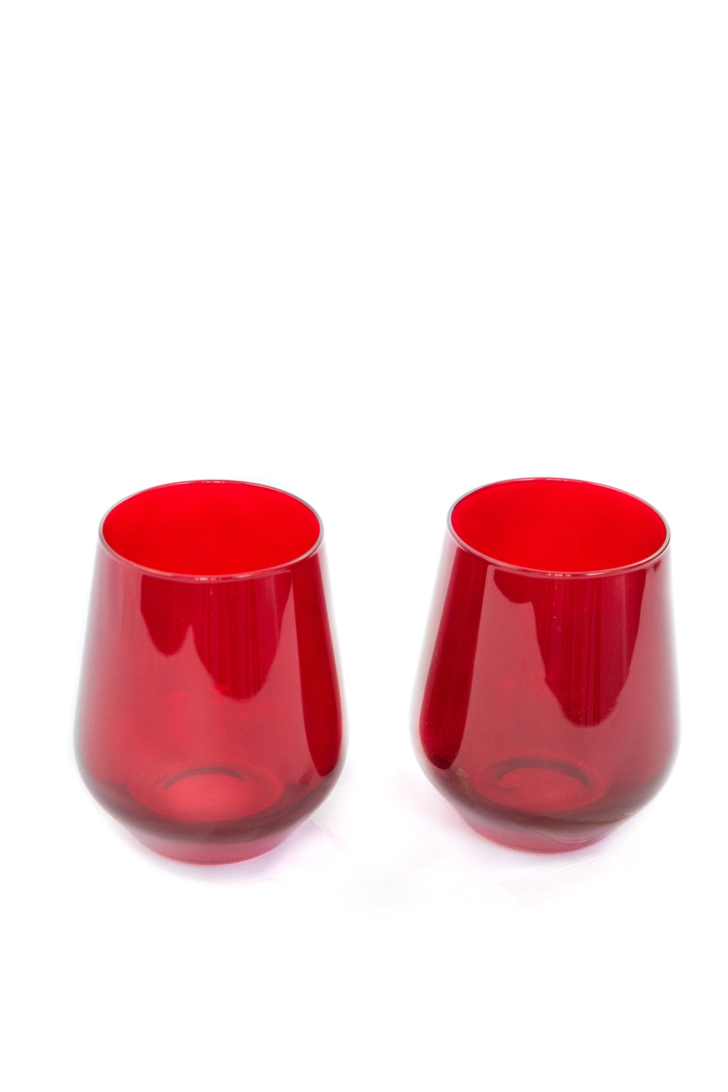 Estelle Colored Wine Stemless - Set of 2 {Red}