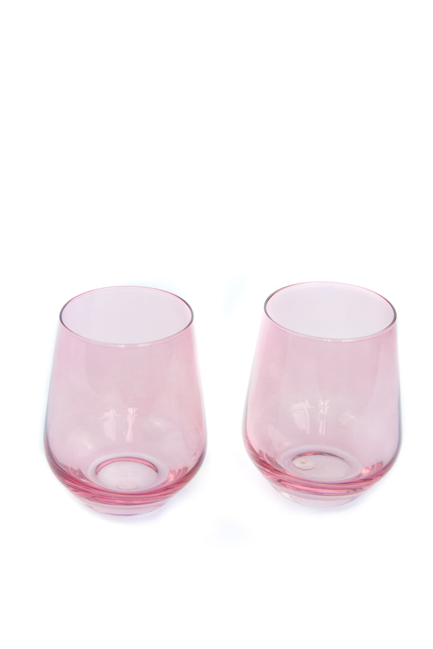 Estelle Colored Wine Stemless - Set of 2 {Rose}