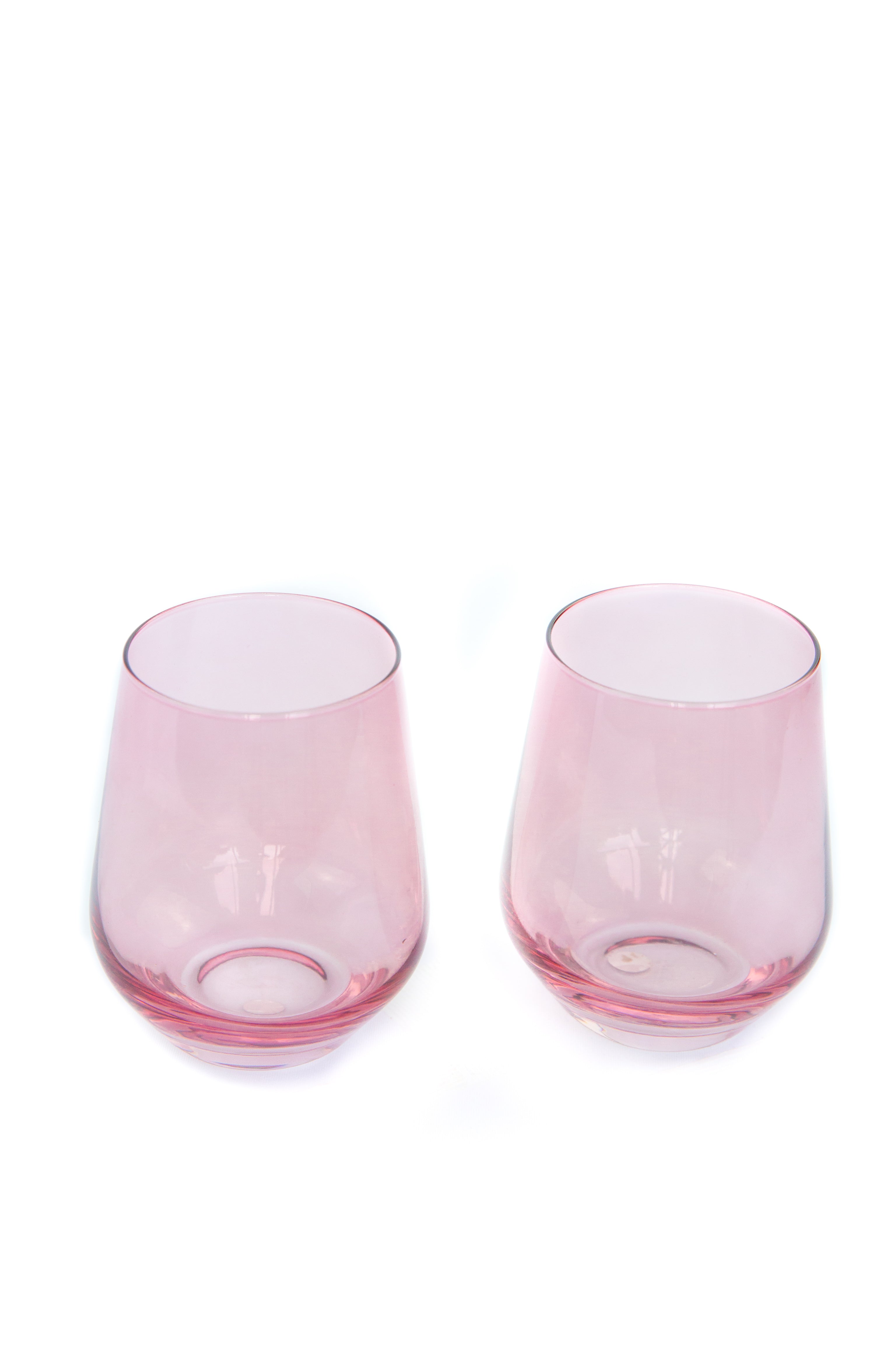 Estelle Colored Wine Stemless - Set of 2 {Rose}