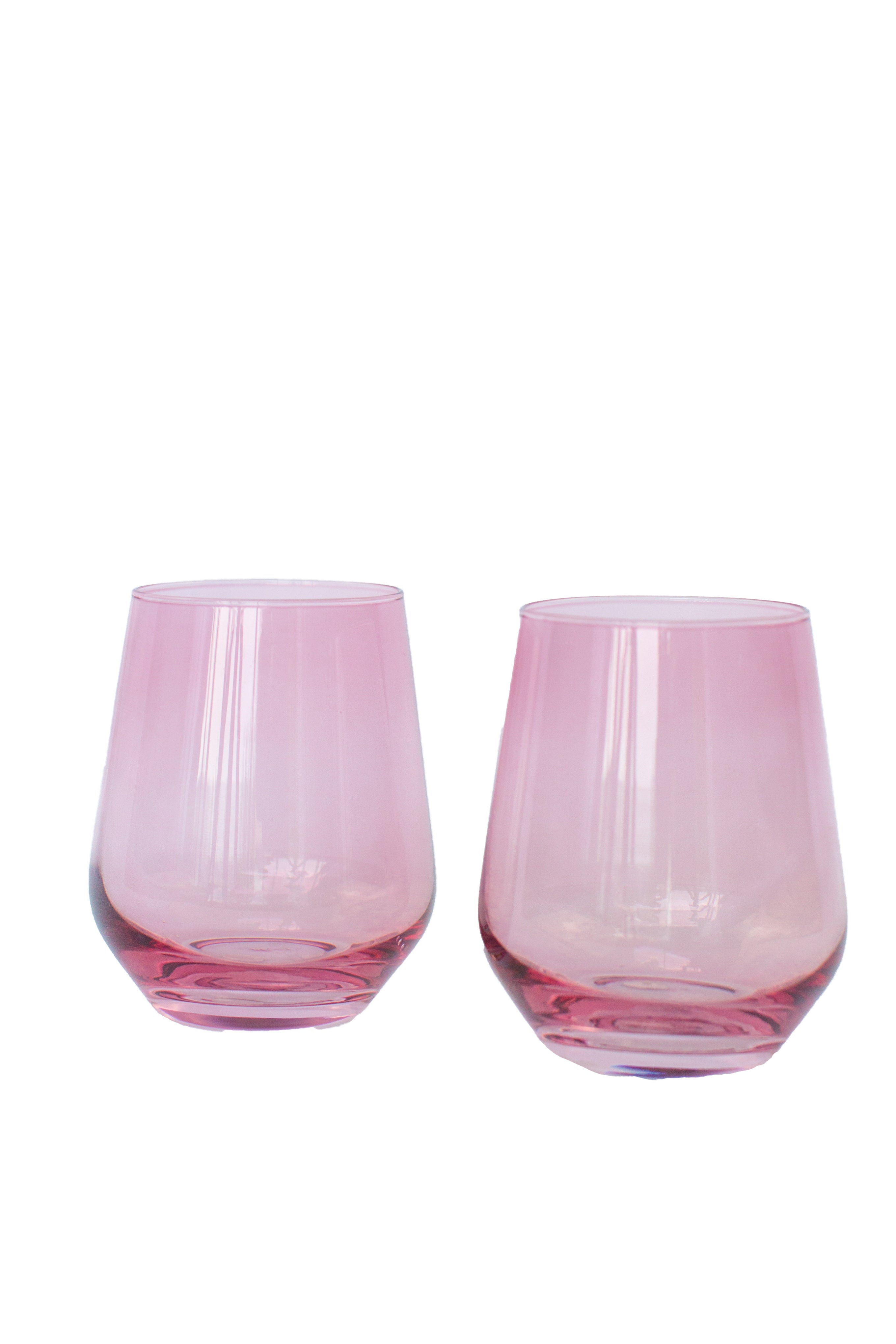 Estelle Colored Wine Stemless - Set of 2 {Rose}