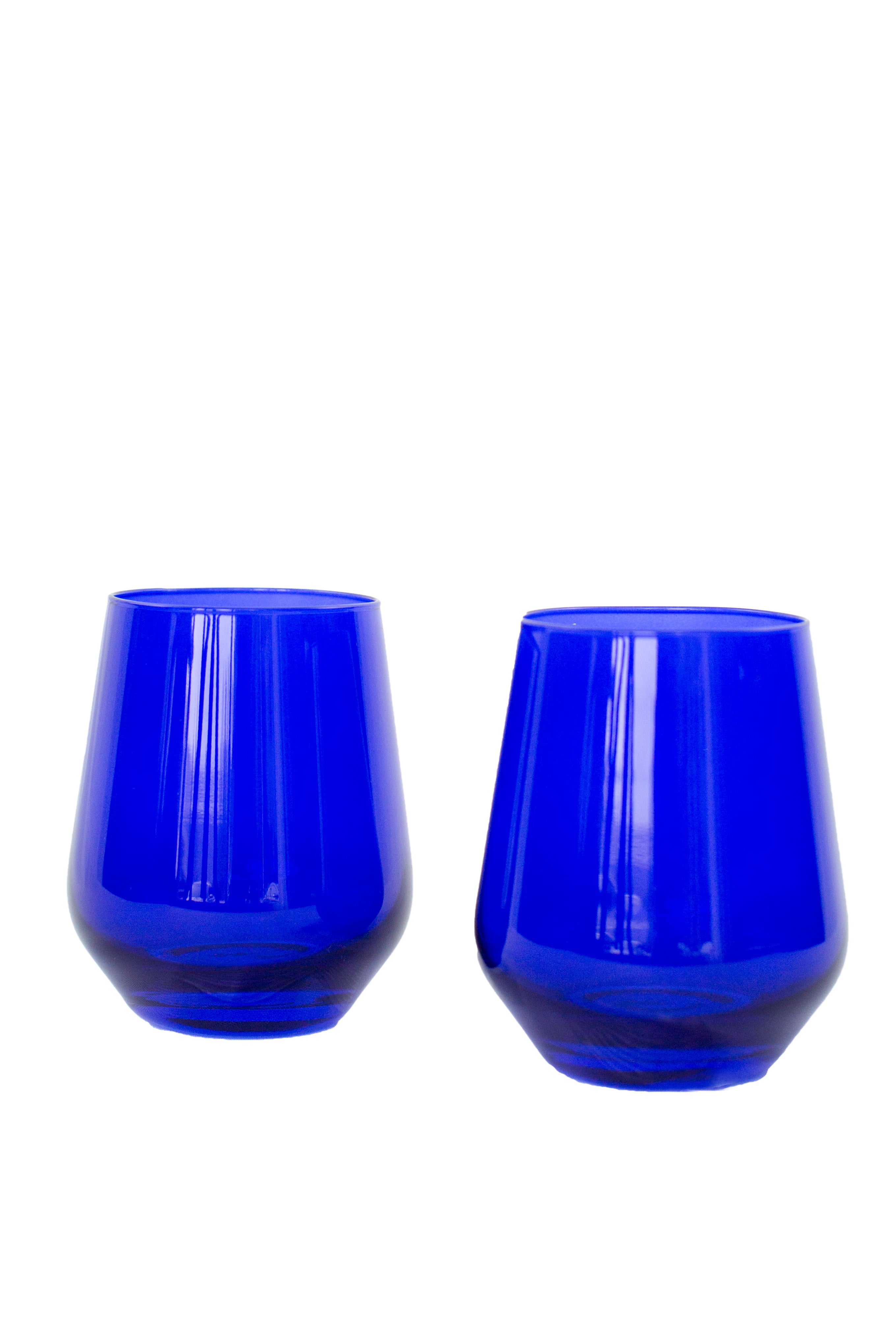 Estelle Colored Wine Stemless - Set of 6 {Royal Blue}