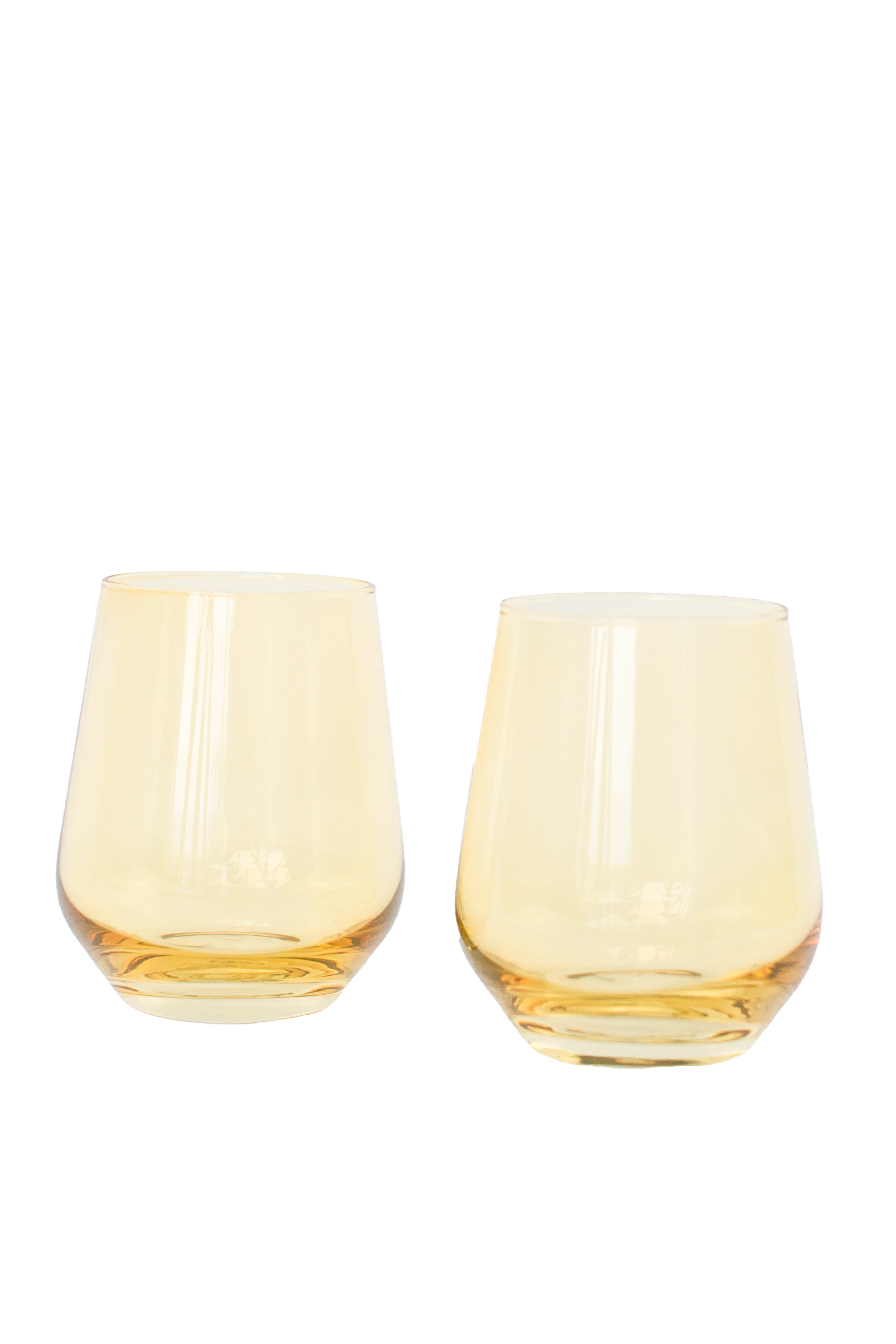 Estelle Colored Wine Stemless - Set of 2 {Yellow}