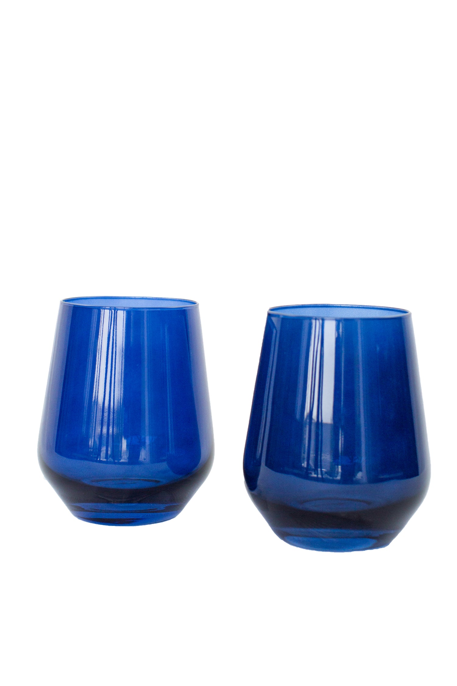 Estelle Colored Wine Stemless - Set of 2 {Midnight Blue}