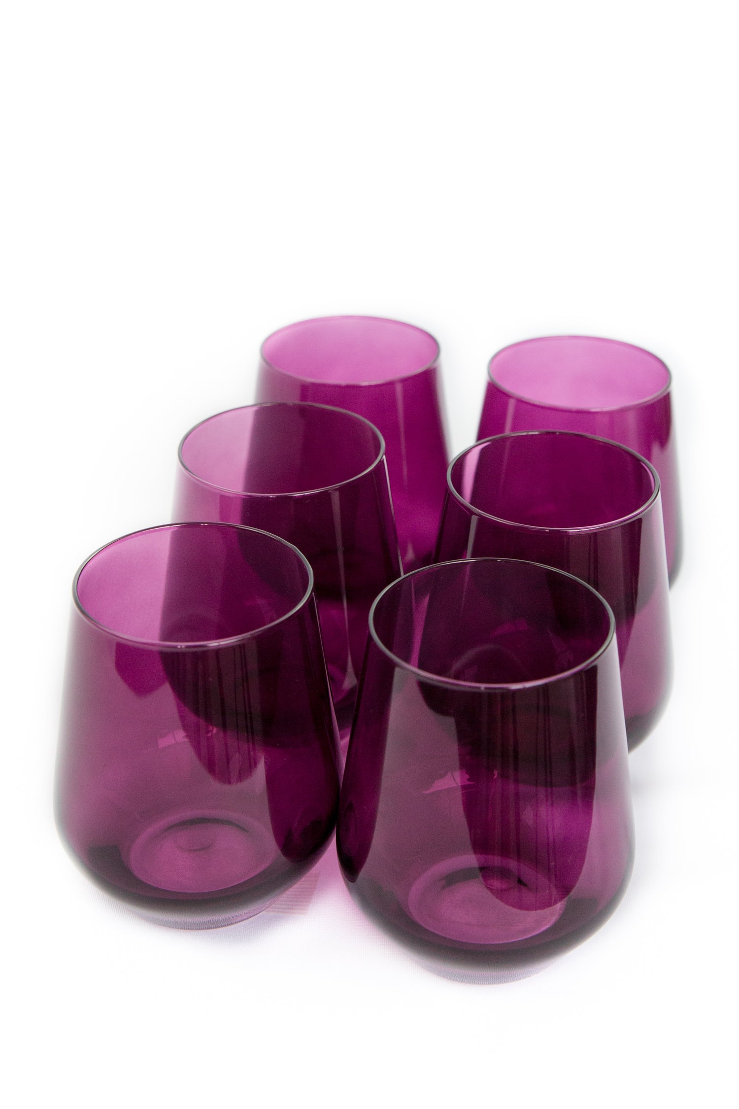 Estelle Colored Wine Stemless - Set of 6 {Amethyst}