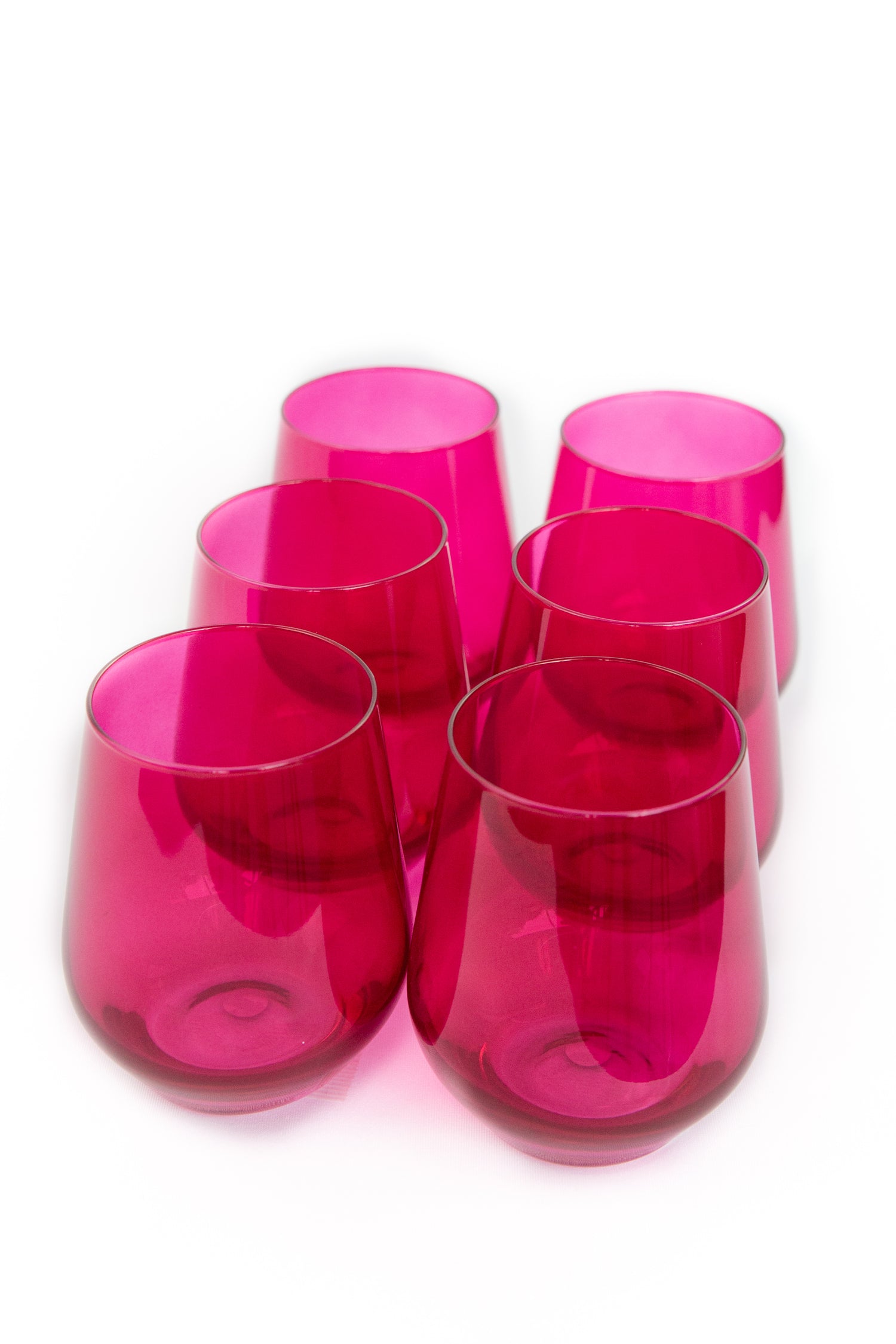 Estelle Colored Wine Stemless - Set of 6 {Viva Magenta (Our Fuchsia)}