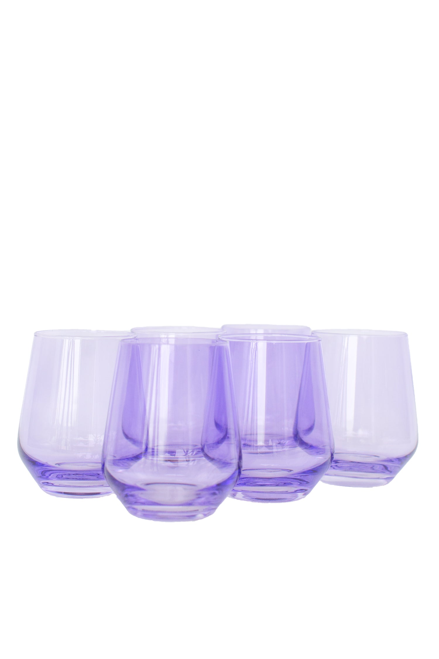 Estelle Colored Wine Stemless - Set of 6 {Lavender}