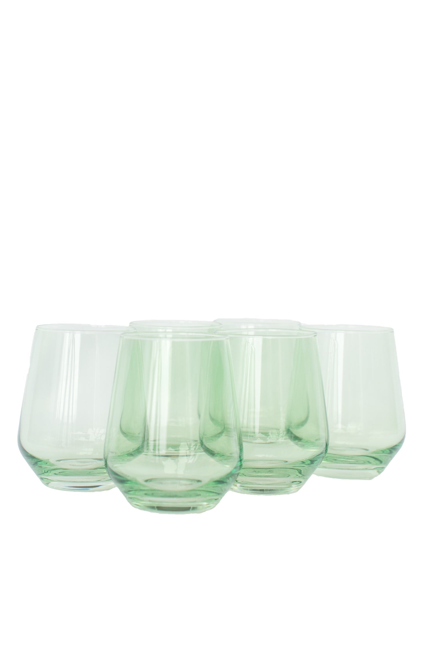 Estelle Colored Wine Stemless - Set of 6 {Mint Green}