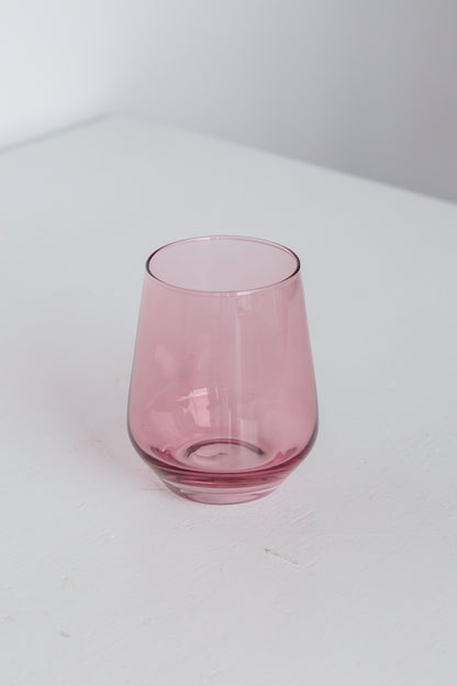 Estelle Colored Wine Stemless - Set of 2 {Rose}