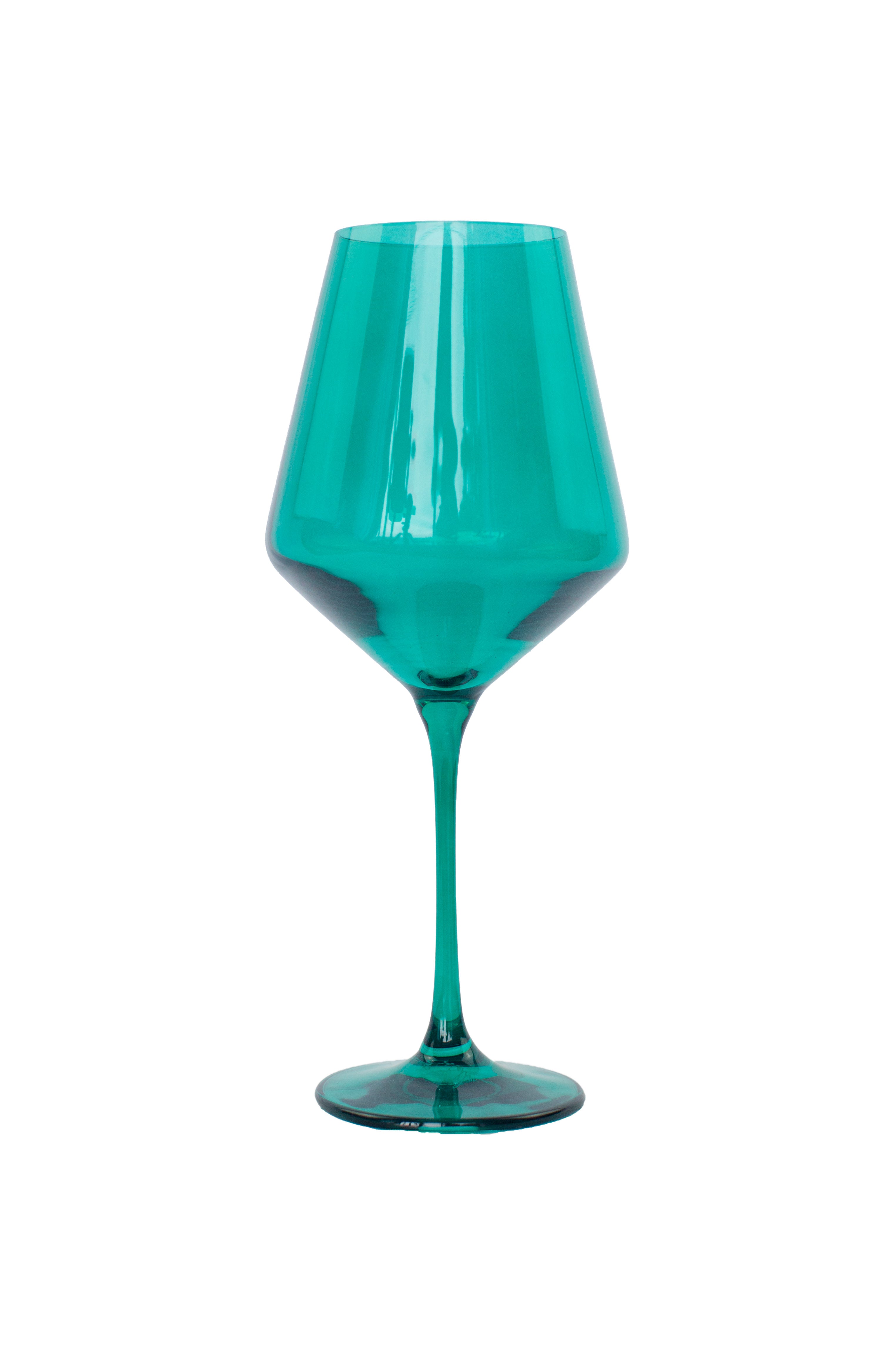 Estelle Colored Wine Stemware - Set of 2 {Emerald Green}