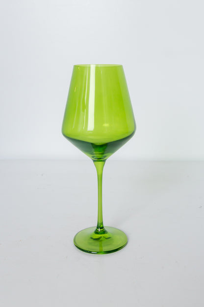 Estelle Colored Wine Stemware - Set of 6 {Forest Green}