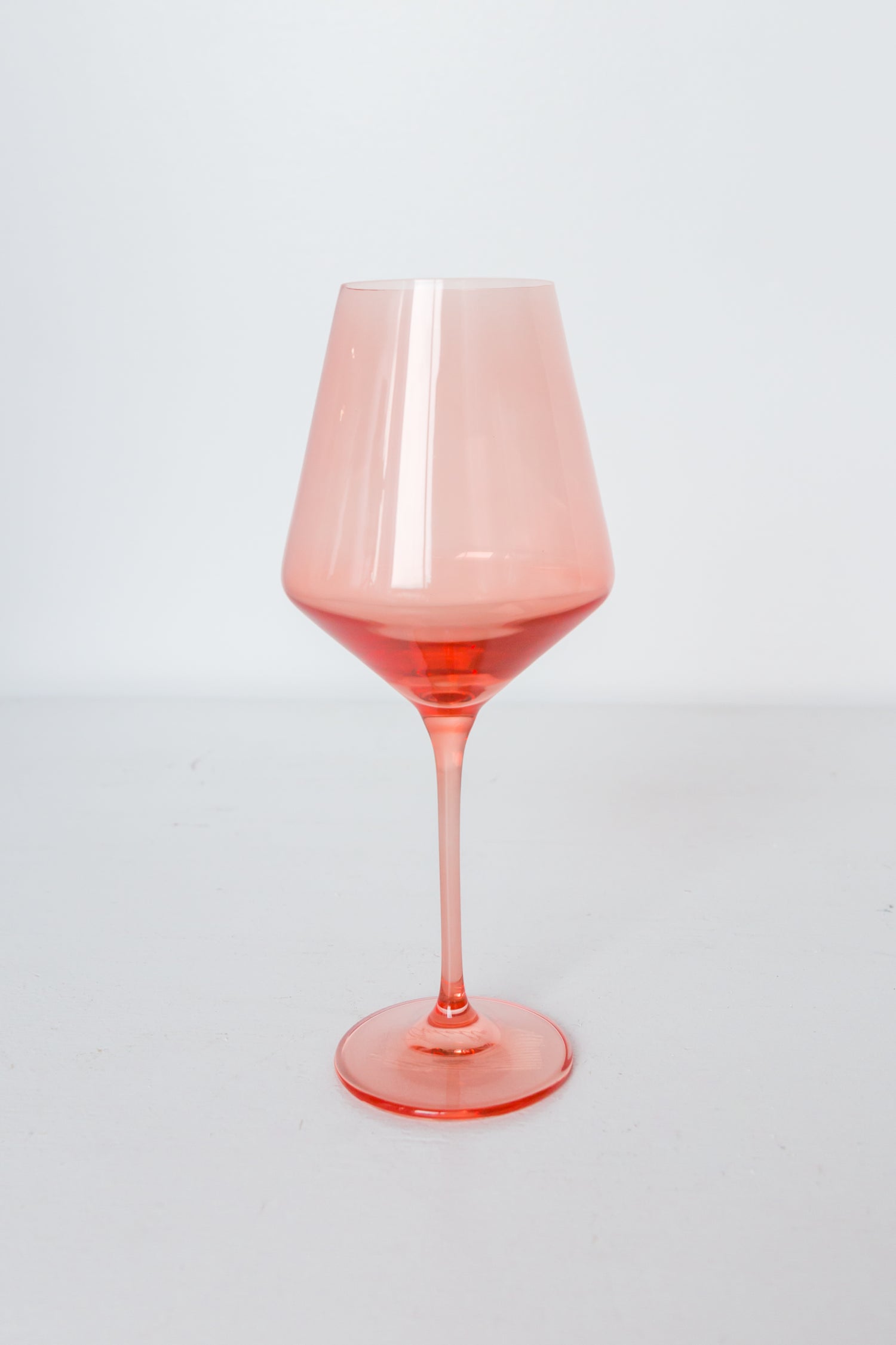 Estelle Colored Wine Stemware - Set of 6- Peach Fuzz {Our Coral Peach Pink}