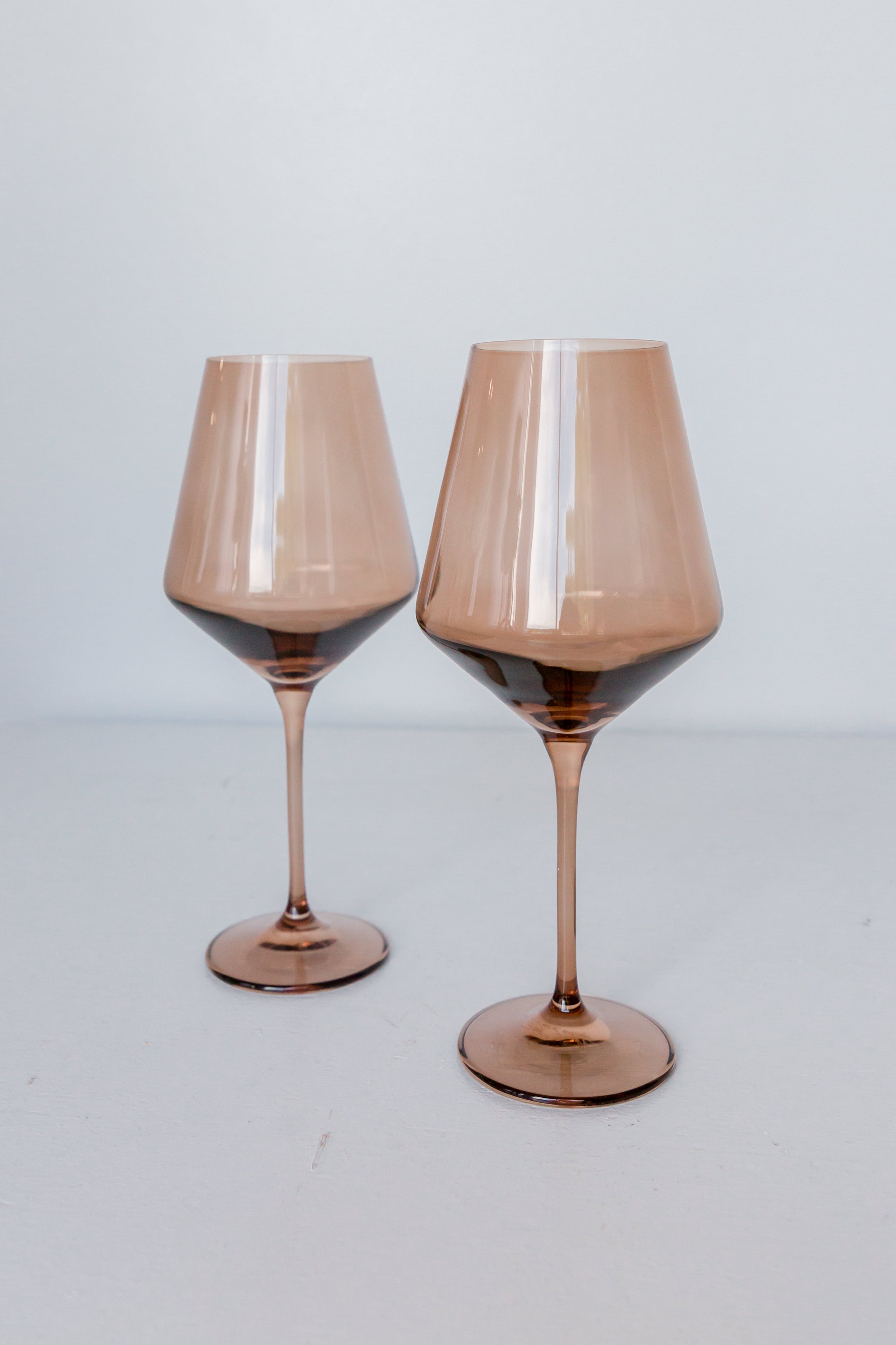 Estelle Colored Wine Stemware - Set of 2 {Amber Smoke}