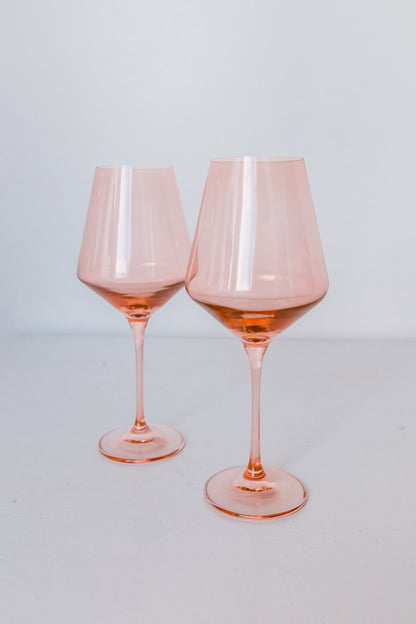 Estelle Colored Wine Stemware - Set of 2 {Blush Pink}