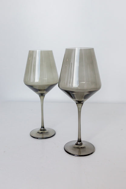 Estelle Colored Wine Stemware - Set of 2 {Gray Smoke}