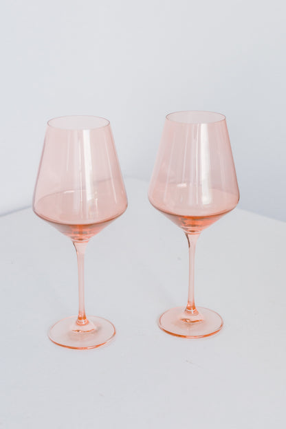 Estelle Colored Wine Stemware - Set of 2 {Blush Pink}