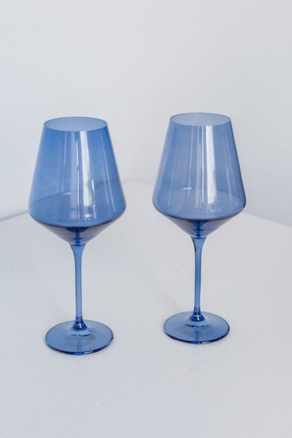 Estelle Colored Wine Stemware - Set of 2 {Cobalt Blue}