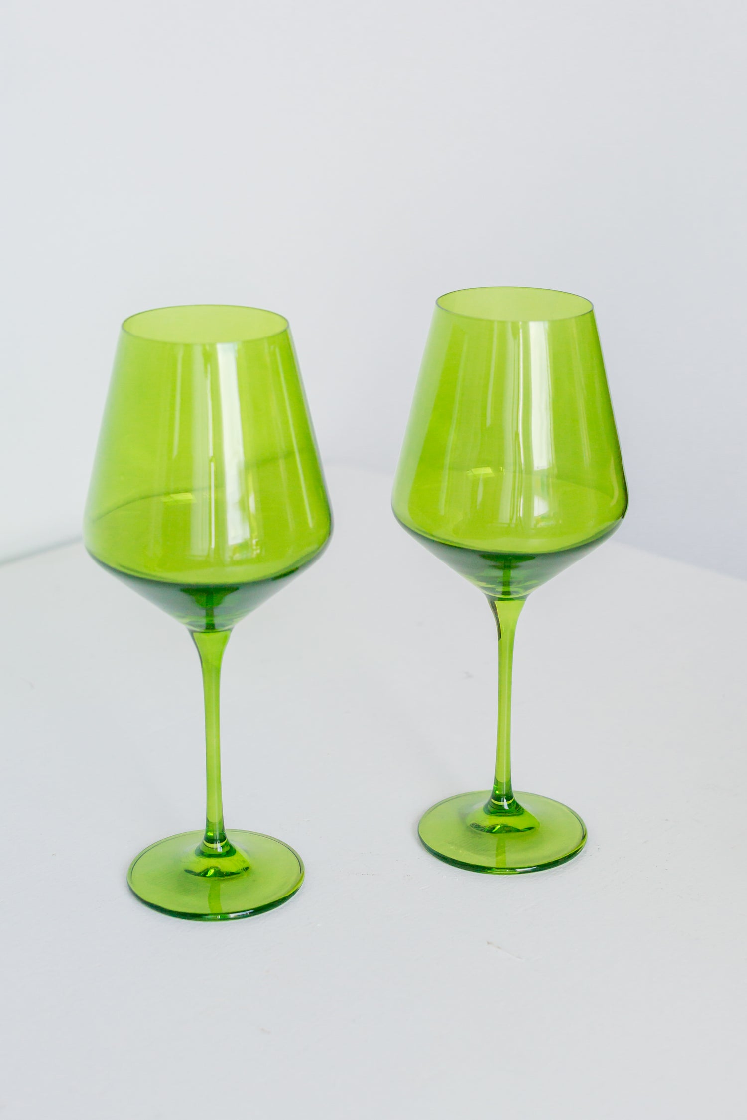 Estelle Colored Wine Stemware - Set of 2 {Forest Green}